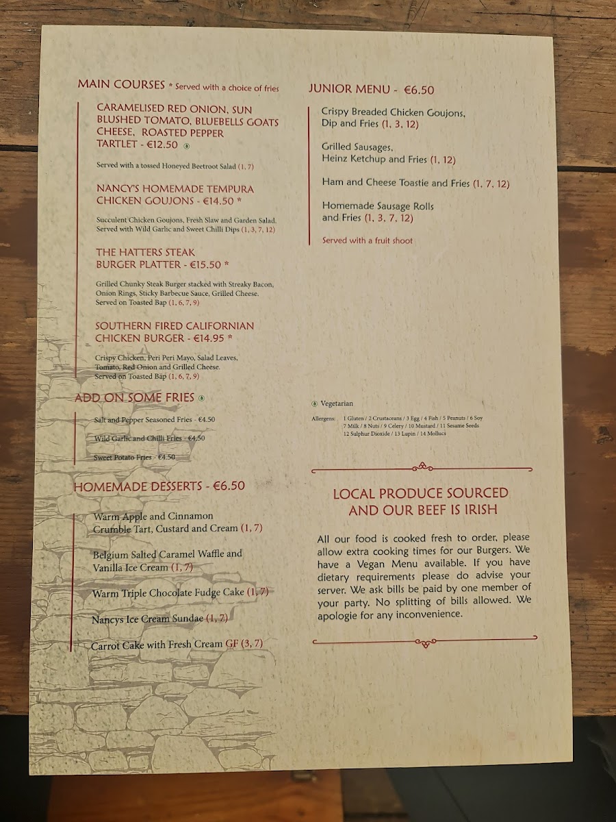 Menu Nancy's Barn Ballyliffin-5