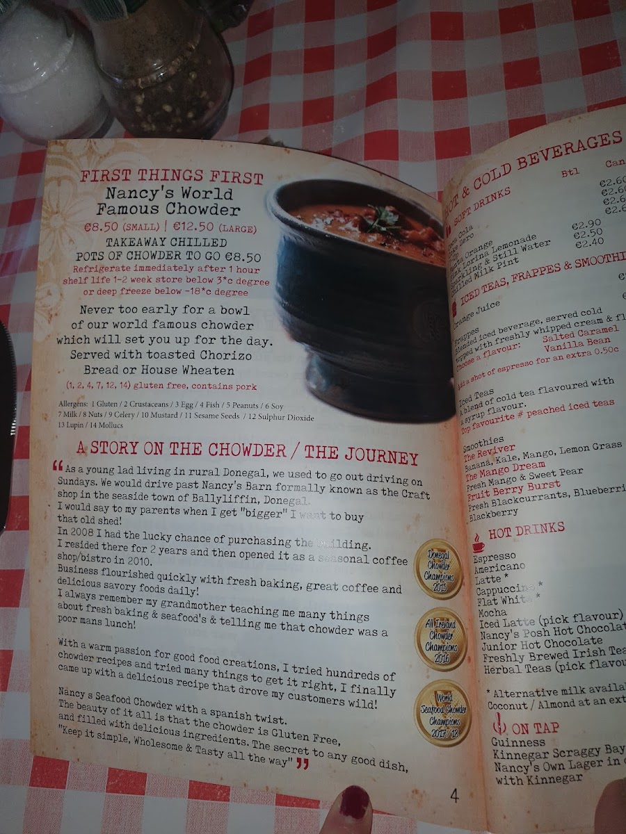 Menu Nancy's Barn Ballyliffin-9